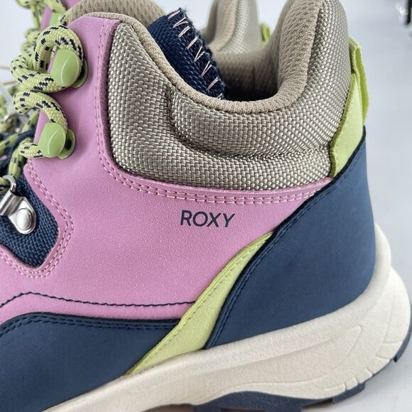 Roxy Pinnacle Sneaker Ankle Shoes Size 8 Light Pink & Navy Blue Color Lace Up - Picture 8 of 8